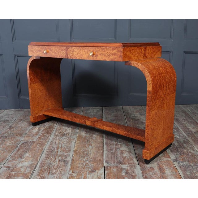 Art Deco French Writing Table in Burr Yew, 1925 For Sale - Image 9 of 17