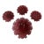 19th Century Group of Four Ruby Cranberry Red Shell Form Nut Dishes For Sale