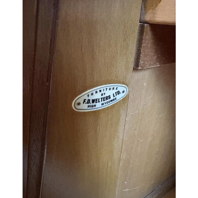 Brown Mid-Century Retro Walnut Drinks Cabinet from F.D. Welters, 1960s For Sale - Image 8 of 15