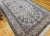 Vintage Persian Nain Area Rug, Hand-Knotted Wool & Silk, Floral Pattern, 7x11, Ivory & Blue For Sale - Image 11 of 12
