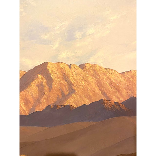 Late 20th Century John W. Hilton Desert Oil Painting Large 43" California Southwest Landscape Art For Sale - Image 5 of 17