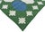 Handmade Woolen Dhurrie Runner, Moss Green, White and Sky Blue Swedish Tile Runner- 3.5'x10' For Sale - Image 13 of 13