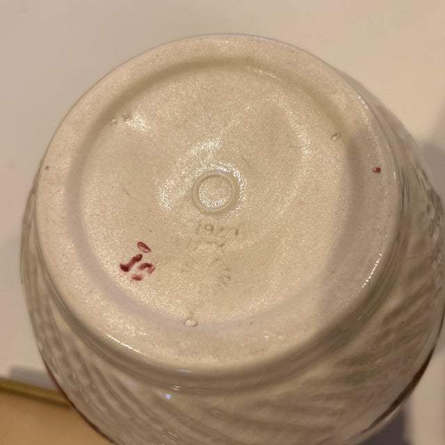 Vintage 1945 Rookwood Art Deco Styalized MCM Art Pottery Floral Bulbous Vase For Sale - Image 9 of 10