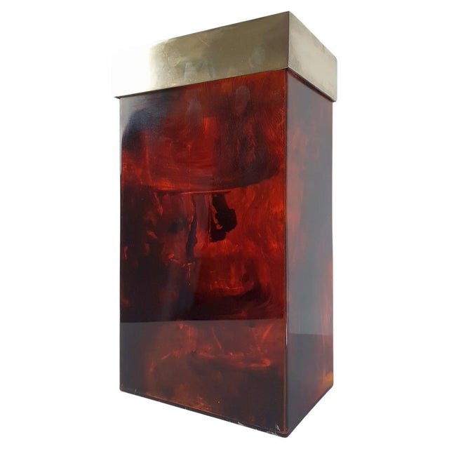 Black Italian Tortoise Acrylic Glass Vase, 1970s For Sale - Image 8 of 8