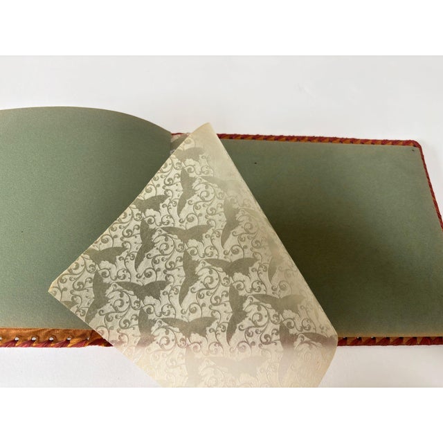 Moroccan Moroccan Hand-Tooled Leather Photo Album With Fantasia Scene, Circa 1940s For Sale - Image 3 of 14