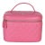 Pink Quilted Caviar Large Top Handle Vanity Case For Sale