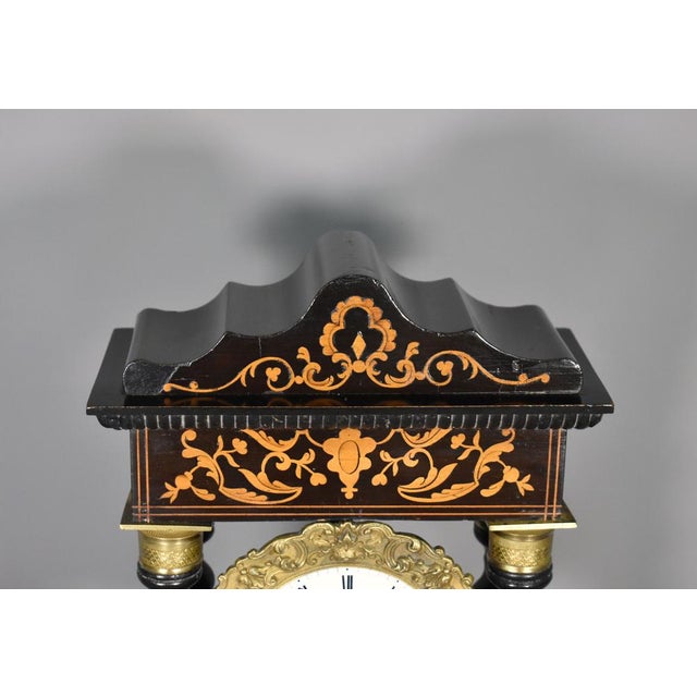 French Napoleon III Portico Barley Twist Clock For Sale - Image 4 of 18