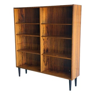 Paul Hundevad Danish Rosewood Open Bookcase Mid-Century Modern Shelving Unit 1960s For Sale