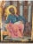 Antique Greek Orthodox Icon – St. Luke the Evangelist With Ox, Hand-Painted Tempera Gilded Wood 17.5” X 13” Rare Find For Sale - Image 4 of 10
