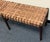 Animal Skin Pottery Barn Skylar Woven Leather Bench For Sale - Image 7 of 10