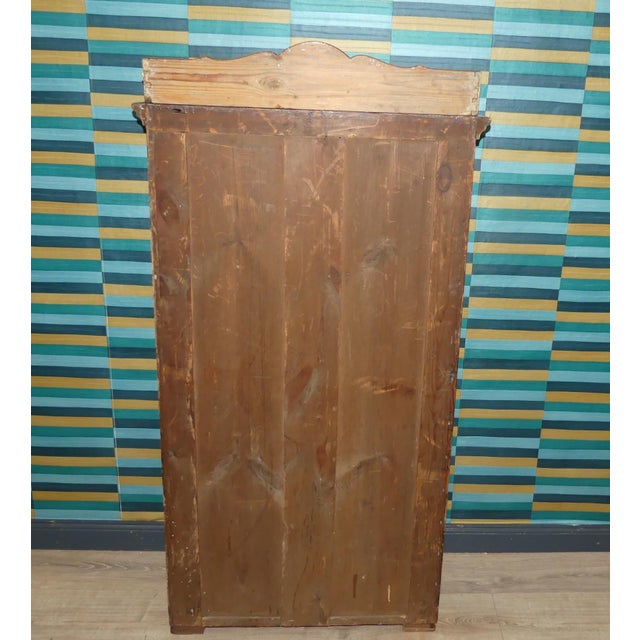 Tall Antique Biedermeier Wooden Pantry Cupboard For Sale - Image 6 of 18