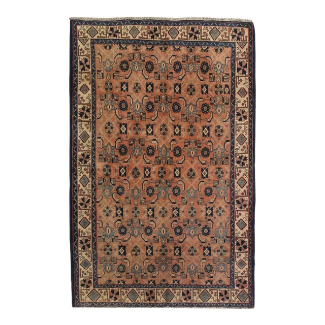 Vintage Hand-Knotted Persian Bakhtiari Rug 4'7" X 7'0" For Sale