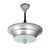 Metal 1930s Art Deco Brushed Aluminum & Frosted Glass Chandelier With Fluted Detailing For Sale - Image 7 of 13