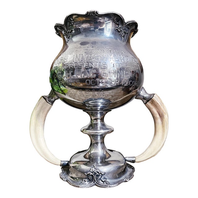 1914 Silver Plated Los Angeles Janss Investment Co Trophy For Sale