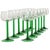 Vintage Alsace Wine Glasses with Green Stems from Luminarc, 1970s, Set of 12 For Sale - Image 15 of 16