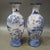 Pair of Vintage Chinese Cloisonné Vases | Blue & White Landscape Scene With Calligraphy For Sale In Los Angeles - Image 6 of 9