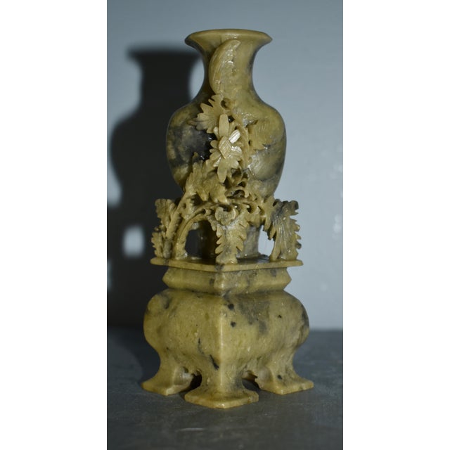 Vintage Chinese Small Soapstone Vase For Sale - Image 10 of 10