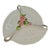Vintage Mid-Century Lefton Porcelain Divided Dish With Applied Flowers For Sale