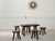Brutalist Coffee Table and Stools in Blackened Pine, 1960, Set of 6 For Sale - Image 13 of 13