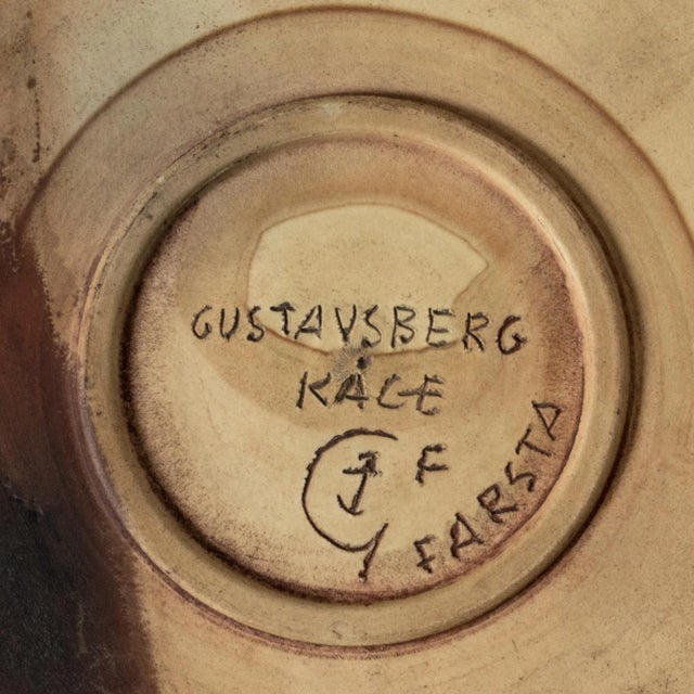 Stoneware Farsta Bowl by Wilhelm Kåge from Gustavsberg, 1940s For Sale - Image 6 of 7