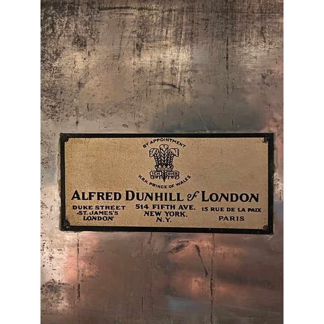 Wood Vintage Alfred Dunhill of London Burlwood Humidor With Marquetry Inlay For Sale - Image 7 of 9