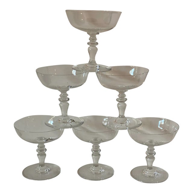 Late 20th Century Baccarat "Provence" Coupe/Dessert Glasses- Set of 6 For Sale