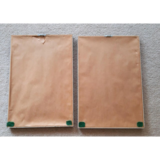 Vintage Pair Famed Johnson Lee Signed Watercolor For Sale - Image 9 of 11