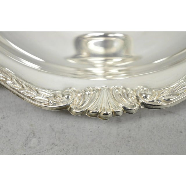 Vintage Sheridan Victorian Silver Plated Shrimp Cocktail Serving Platter Tray For Sale In Philadelphia - Image 6 of 15