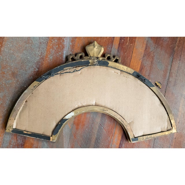 Early 20th Century Gold Fan Shaped Frame With Print For Sale - Image 10 of 11