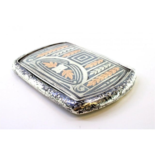 Silver Snuff Box with Gilt Interior and Hinged Lid For Sale - Image 6 of 9