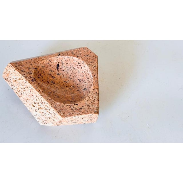 Heavy Art Deco Ashtray in Pink Marble, 1960s For Sale - Image 6 of 14