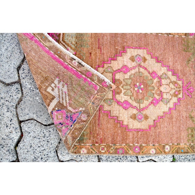 1960s Vintage Mid Century Turkish Rug For Sale - Image 5 of 6