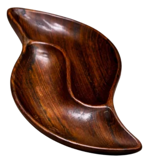 Serving Tray With Shape of Leaf in Rosewood, Unknown, 1960s