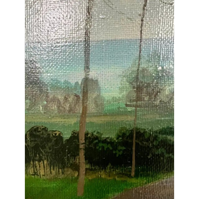 Alex Bloch Quiet Country Road Oil on Canvas Signed & Framed 2000' S For Sale - Image 9 of 16