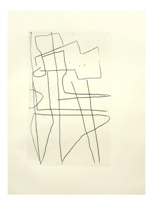 André Lanskoy - Composition - Original Etching 1960