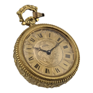 Rare Vintage Ornate "Ernest Borel" 17 Jewel Gold Plated Pendant Watch Works