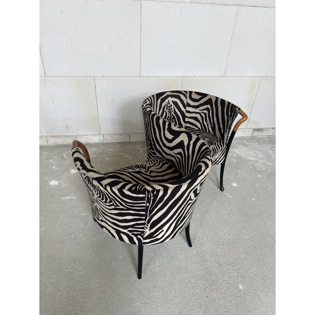 Italian design | newly upholstered in zebra velvet | sculptural statement piece design giorgetti italy 1980s h 78cm w...