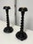 Design Plus Gallery presents a Pair of Barley Twist Wood Candleholders from Global Views. Each candleholder has a spiral-...