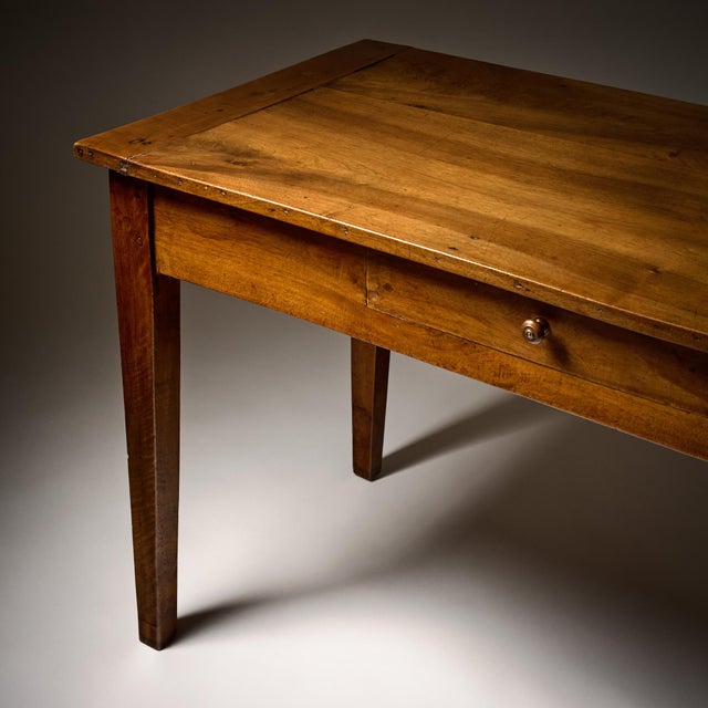 French Antique, Farm Table, Walnut, 19th Century For Sale - Image 9 of 9