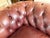 Late 20th Century Leathercraft Burgundy Tufted Leather Chesterfield Sofa Loveseat For Sale - Image 5 of 9