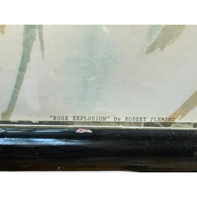 Vintage 1989 “Rose Explosion” Floral Print by Robert Fleming For Sale In Portland, ME - Image 6 of 7