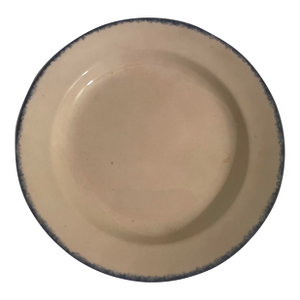 Antique English Leeds Blue Feather Edge Plate