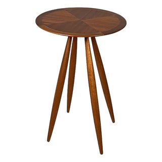 Mid-Century Modern Round Coffe Table in Wood, Italy, 1950s For Sale