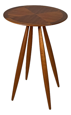 Mid-Century Modern Round Coffe Table in Wood, Italy, 1950s