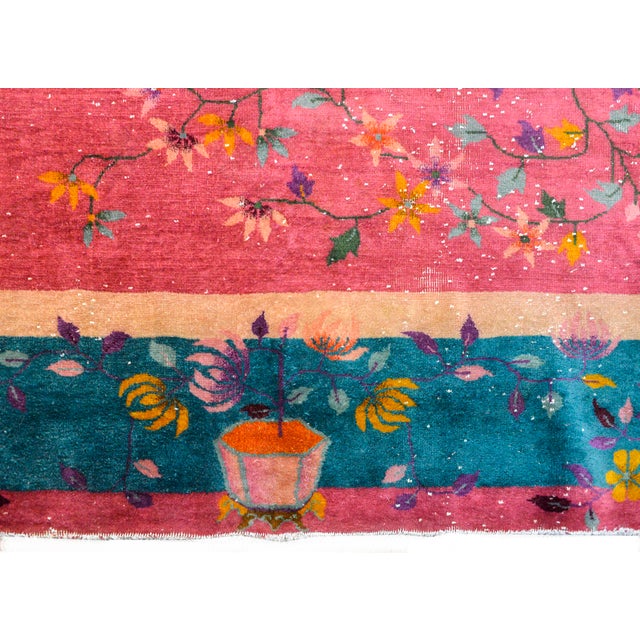 Early 20th Century Chinese Art Deco Rug For Sale In Chicago - Image 6 of 12