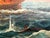 Original Marine Naval Battle Oil Painting Sailing Ships Seascape Framed, Signed For Sale - Image 4 of 12