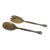 French Wood and Silver Salad Servers With Silver Handles Birks Regency Plate Old English Pattern, Made in France- Set of 2 For Sale