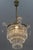 French Empire Crystal Glass and Brass Chandelier, 1930s For Sale - Image 4 of 18