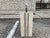 Italian Modern Travertine And Chrome Lamp By Romeo Rega. This substantial vintage Italian travertine lamp has two vertical...