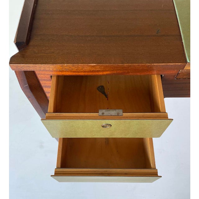 Wood Desk with Drawers, 1950 For Sale - Image 7 of 15